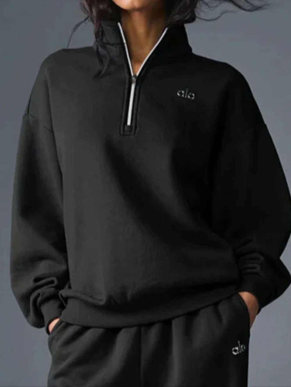 Alo Accolade 1/4 Zip Pullover Sweater